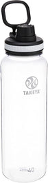 Takeya 40 oz Tritan Plastic BPA-Free Bottle with Spout Lid, Clear